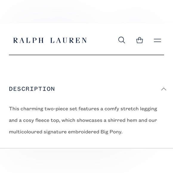 NWT POLO RALPH LAUREN Baby Big Pony Top & Leggings Set In Desert Rose Size 18M - Picture 8 of 15